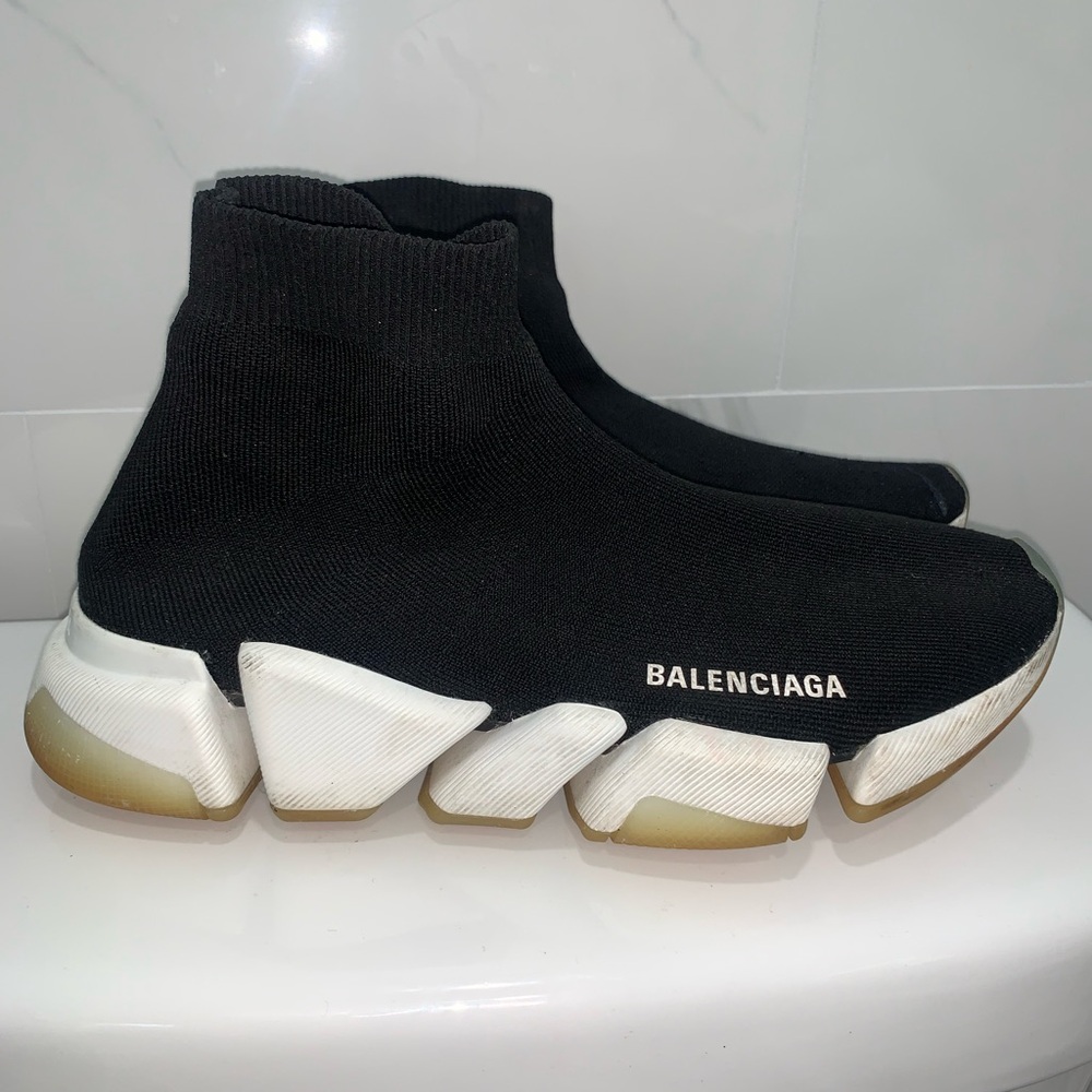 Balenciaga Speed Sneaker ‘Black’ Sock Men’s Size 9 AUTHENTIC - Picture 1 of 7